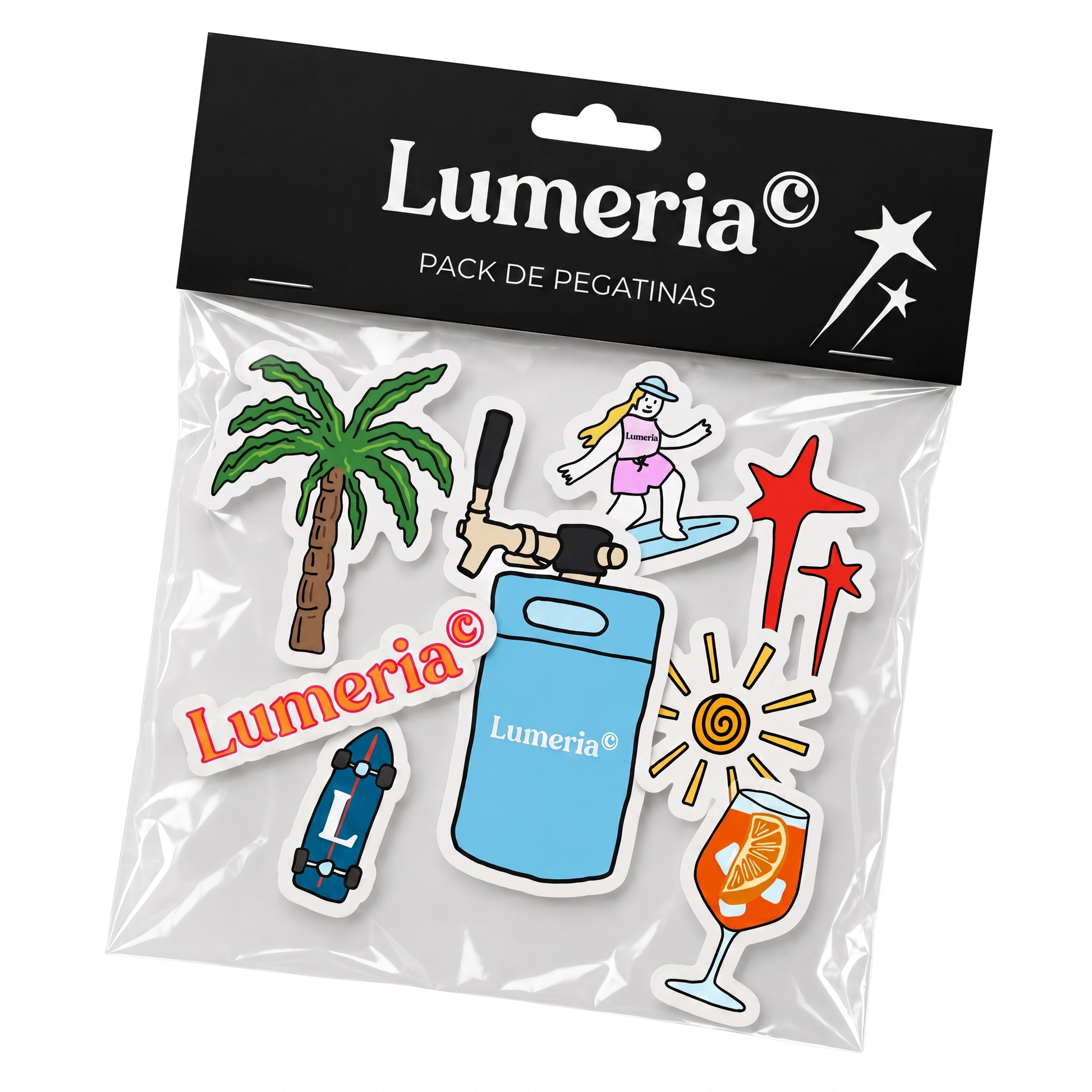 Pack Stickers Lumeria - stickers impermeables